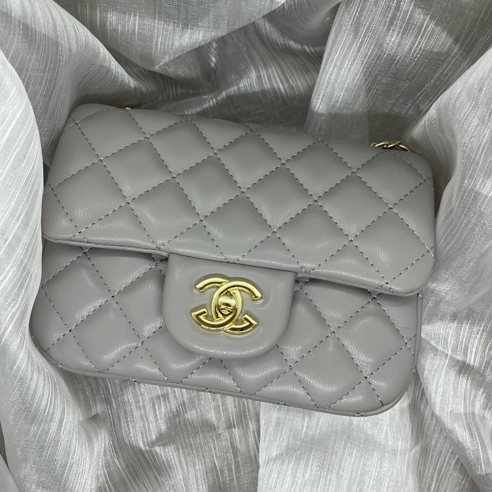 Gray crossbody bag, Small, New